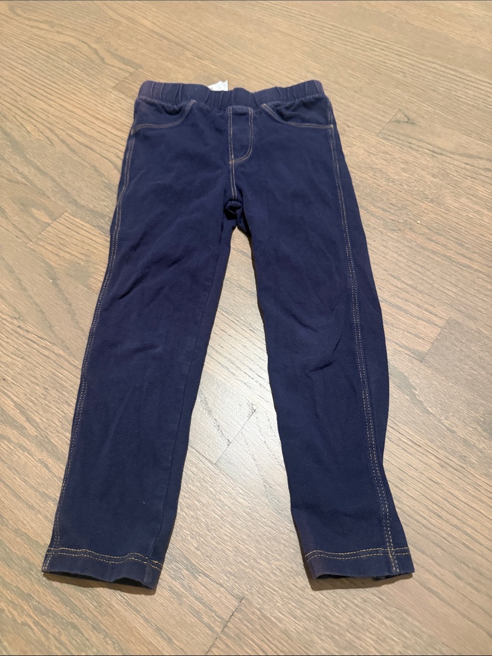 Kids Navy Stretch Pull-On Leggings